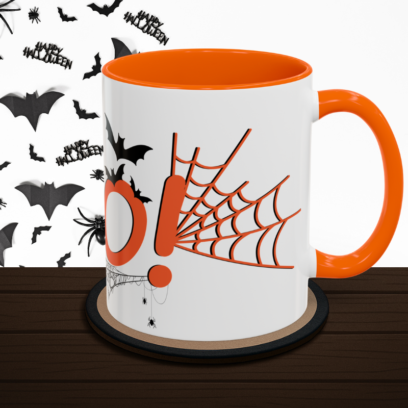 BOO, Cobwebs and Spiders -  Halloween Mug