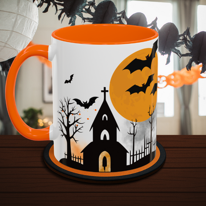 Spooky Haunted House - Colorful Halloween Mug
