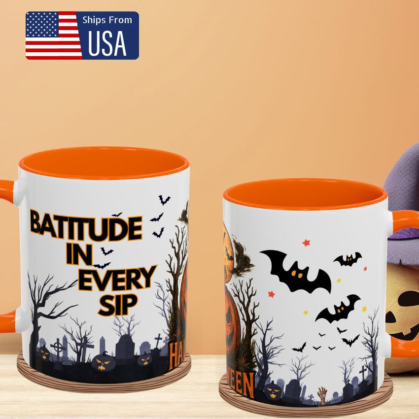 Batitude in Every Sip - Funny Halloween Mug