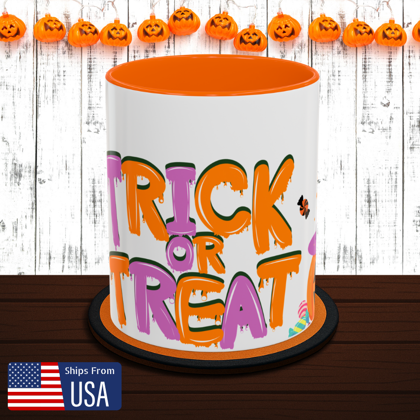 Trick or Treat Coffee Mug - Spooky Halloween Mug