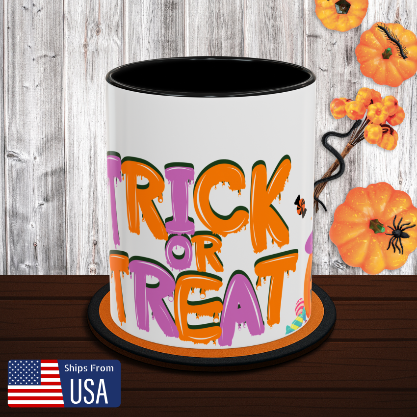 Trick or Treat Coffee Mug - Spooky Halloween Mug