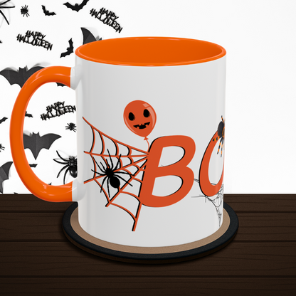 BOO, Cobwebs and Spiders -  Halloween Mug