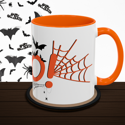 BOO, Cobwebs and Spiders -  Halloween Mug