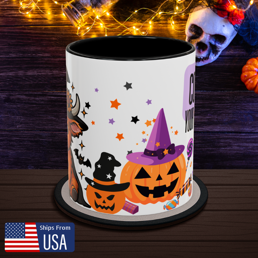Cownt Your Pumpkins - Funny Halloween Mug