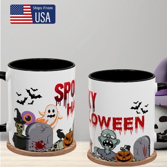 Ghouls & Zombies - Spooky Graveyard Halloween Mug