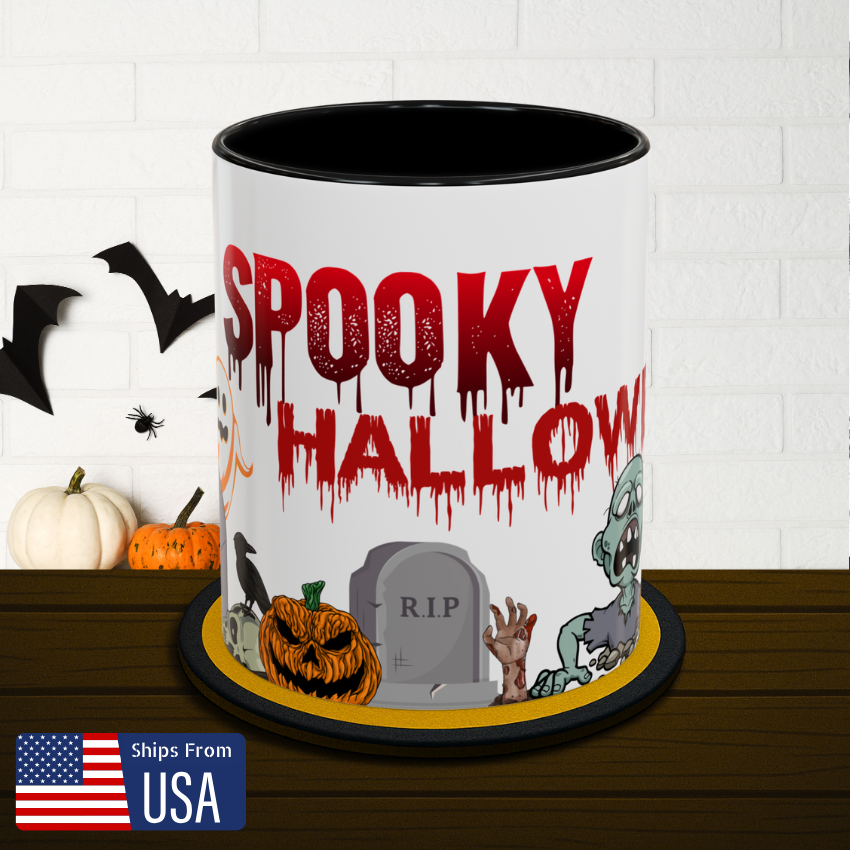Ghouls & Zombies - Spooky Graveyard Halloween Mug