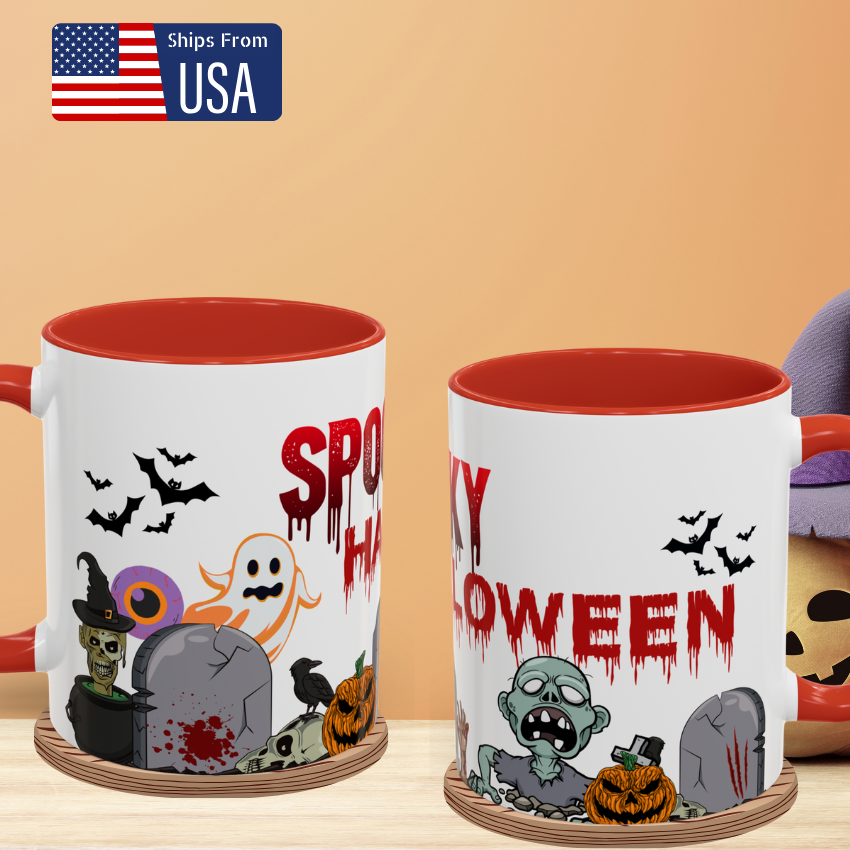 Ghouls & Zombies - Spooky Graveyard Halloween Mug