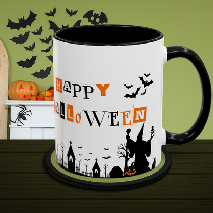 Abandoned Church & Full Moon - Halloween Accent Coffee Mug