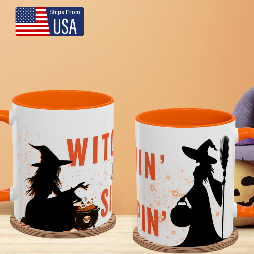 Witching And Sipping - Witchy Halloween Coffee Mug