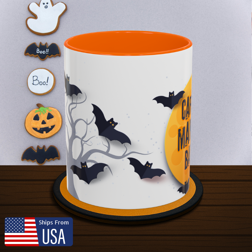 Caffeine Makes Me Batty - Halloween Coffee Mug
