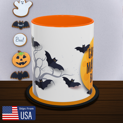 Caffeine Makes Me Batty - Halloween Coffee Mug