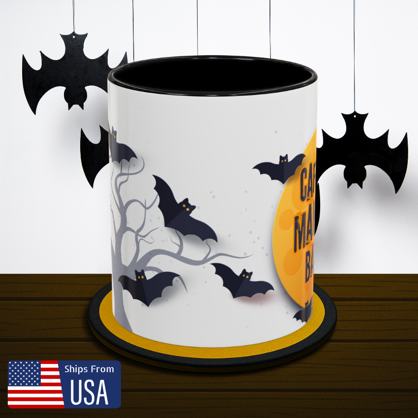 Caffeine Makes Me Batty - Halloween Coffee Mug